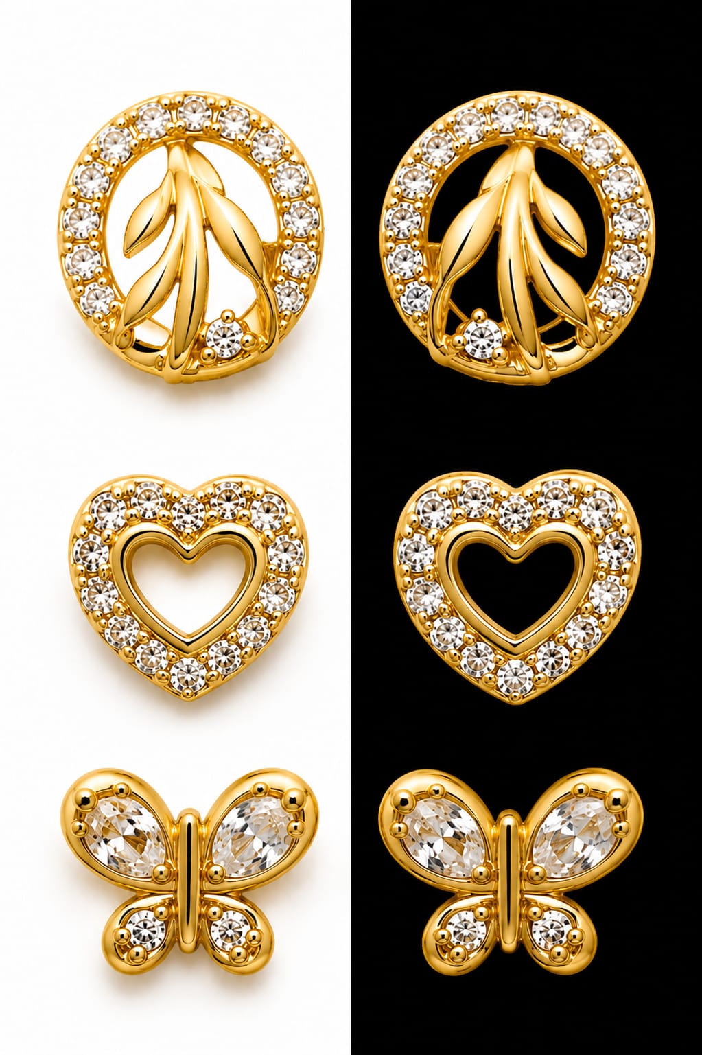 Shehla Trio Set - Minimal Gold Earrings (3 Pairs)